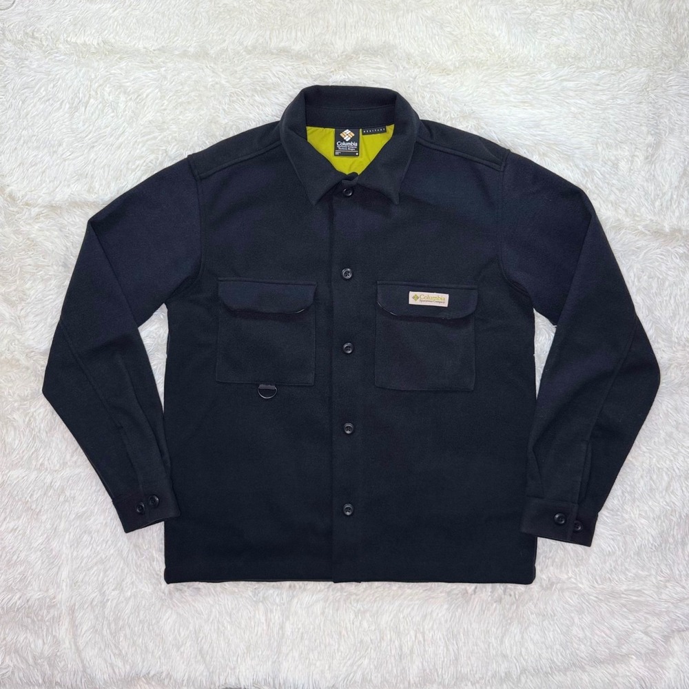 Columbia Wallowa Shacket in Black Men's Medium Heritage‎ Collection Shirt Jacket